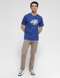 Lois Jeans Print Casual Logo Kaos Pria