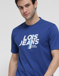Lois Jeans Print Casual Logo Kaos Pria