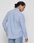 Lois Kemeja Lengan Panjang Pria Pocket Stripe