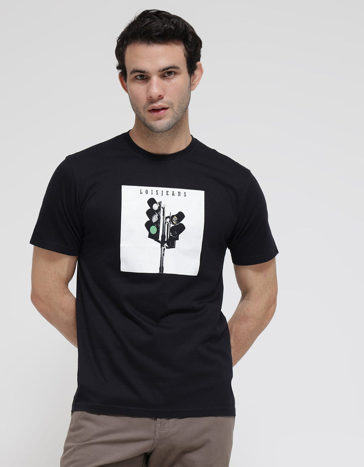 Lois Traffic Light Print Kaos Pria