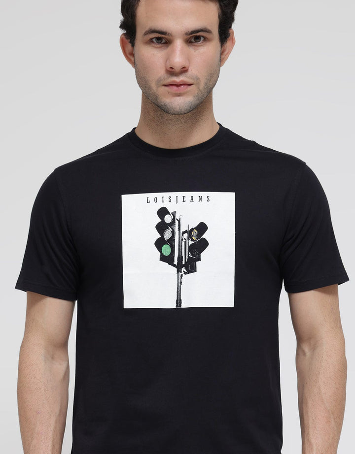 Lois Traffic Light Print Kaos Pria