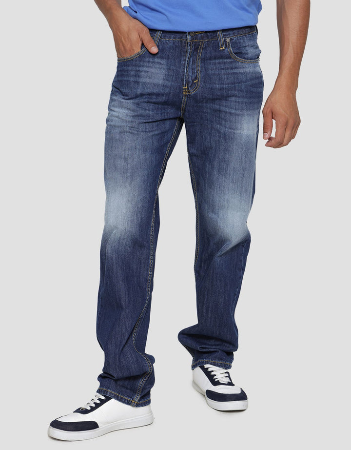 Lois Washed CFS076C Straight Fit Jeans Pria