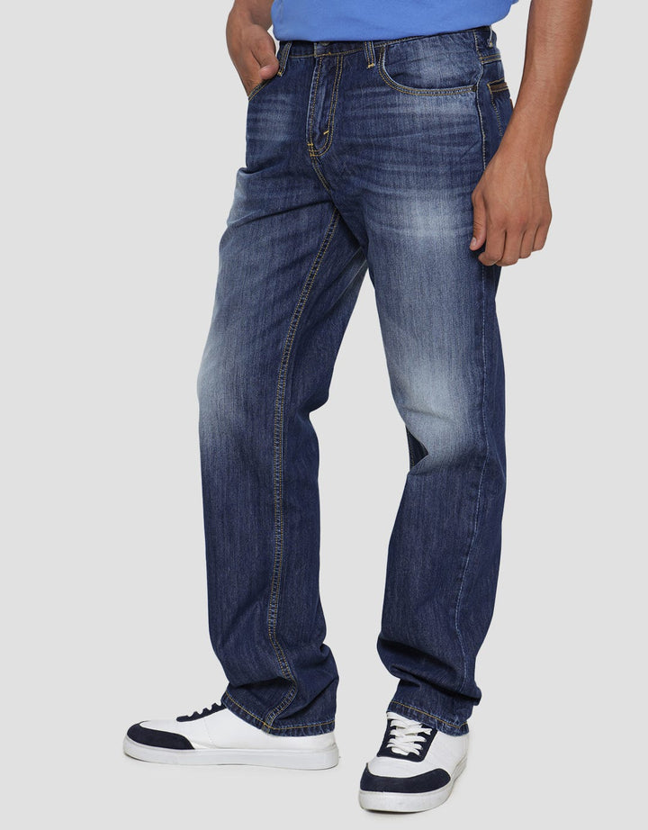 Lois Washed CFS076C Straight Fit Jeans Pria