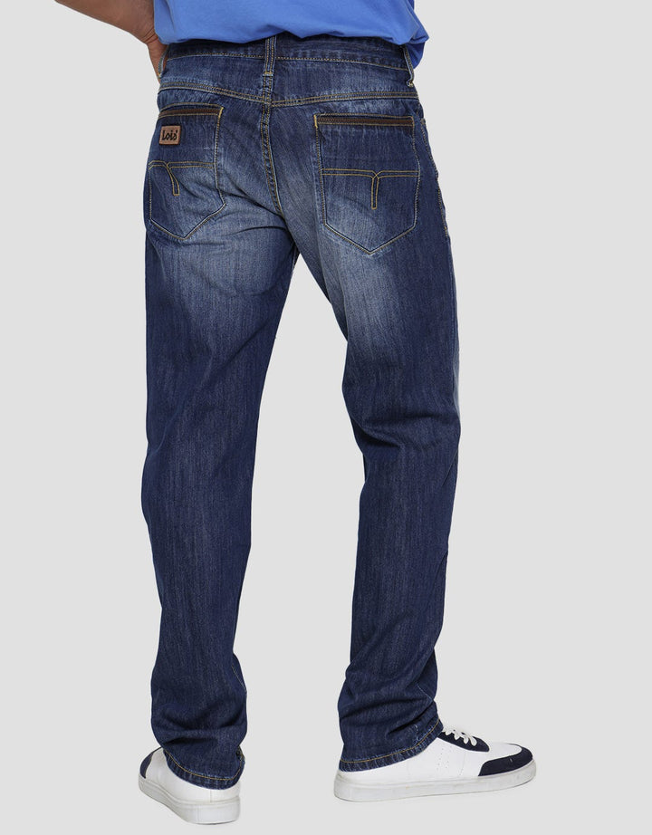 Lois Washed CFS076C Straight Fit Jeans Pria