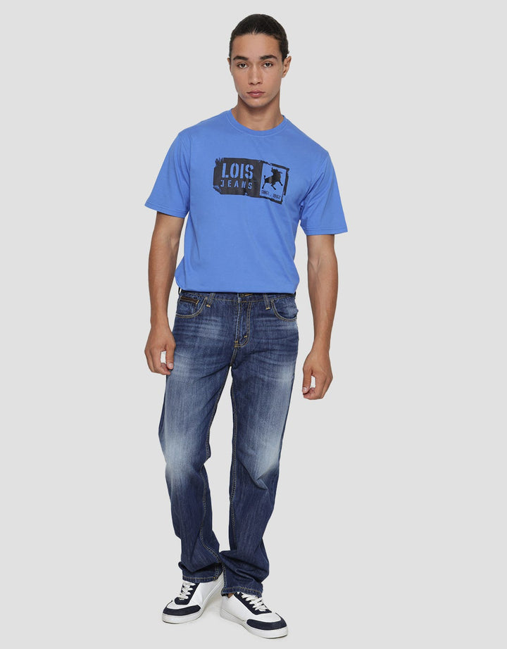 Lois Washed CFS076C Straight Fit Jeans Pria