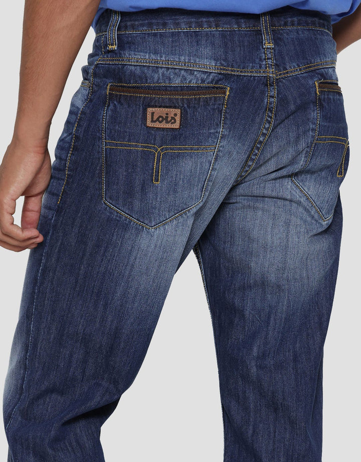 Lois Washed CFS076C Straight Fit Jeans Pria