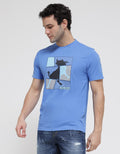 Lois Bulls Print Kaos Casual Pria