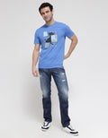 Lois Bulls Print Kaos Casual Pria