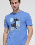 Lois Bulls Print Kaos Casual Pria