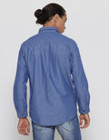 Lois Plain Pocket Kemeja Lengan Panjang Pria