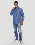 Lois Plain Pocket Kemeja Lengan Panjang Pria