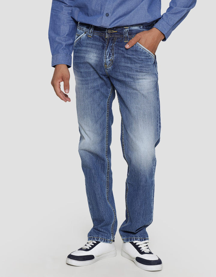 Lois Washed CFS077D Straight Fit Men's Jeans