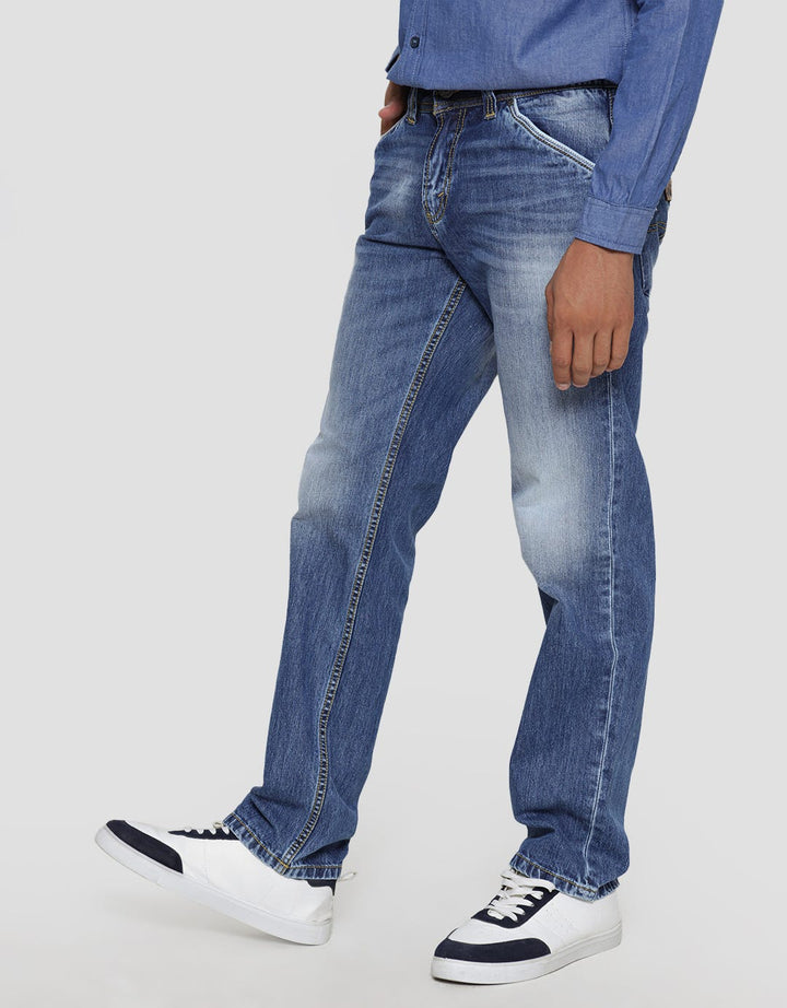 Lois Washed CFS077D Straight Fit Men's Jeans