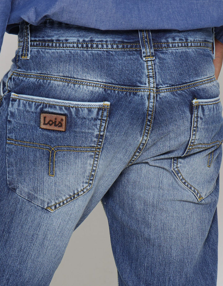 Lois Washed CFS077D Straight Fit Men's Jeans