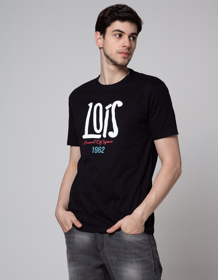 Lois Logo Wording Print Kaos Pria