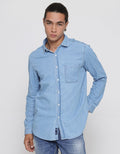 Lois Long Sleeve Shirt Casual Denim Look