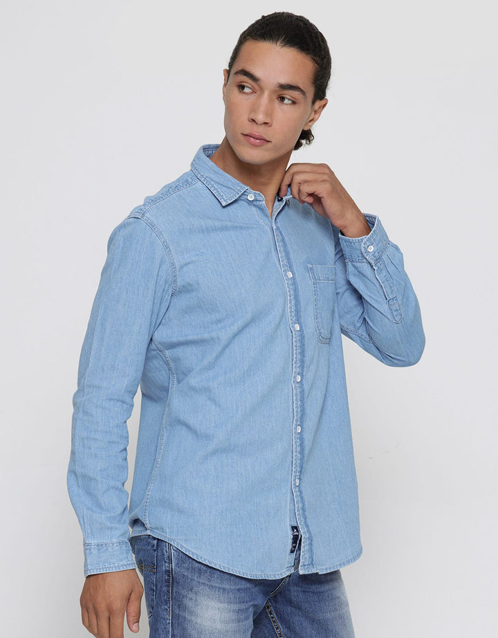 Lois Long Sleeve Shirt Casual Denim Look