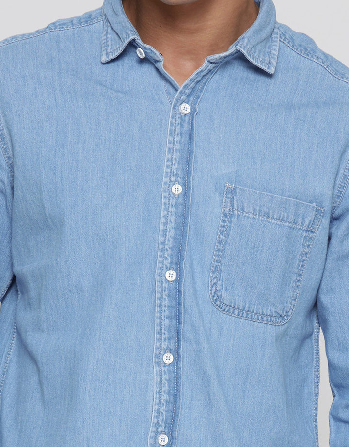 Lois Long Sleeve Shirt Casual Denim Look