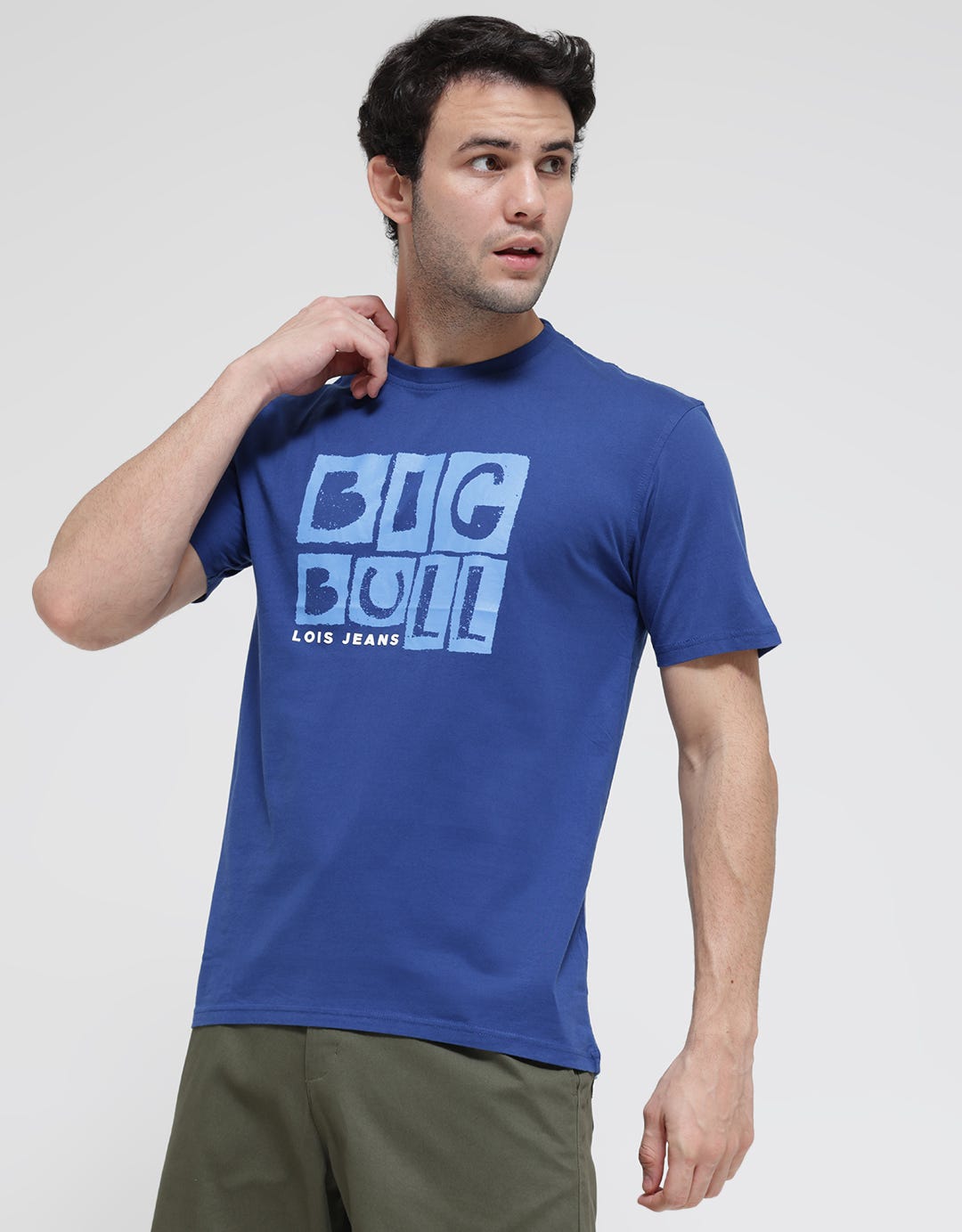 Lois Big Bull Casual Print Kaos Pria