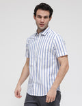 Lois Vertical Stripe Men's Short Shirt