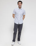 Lois Vertical Stripe Men's Short Shirt
