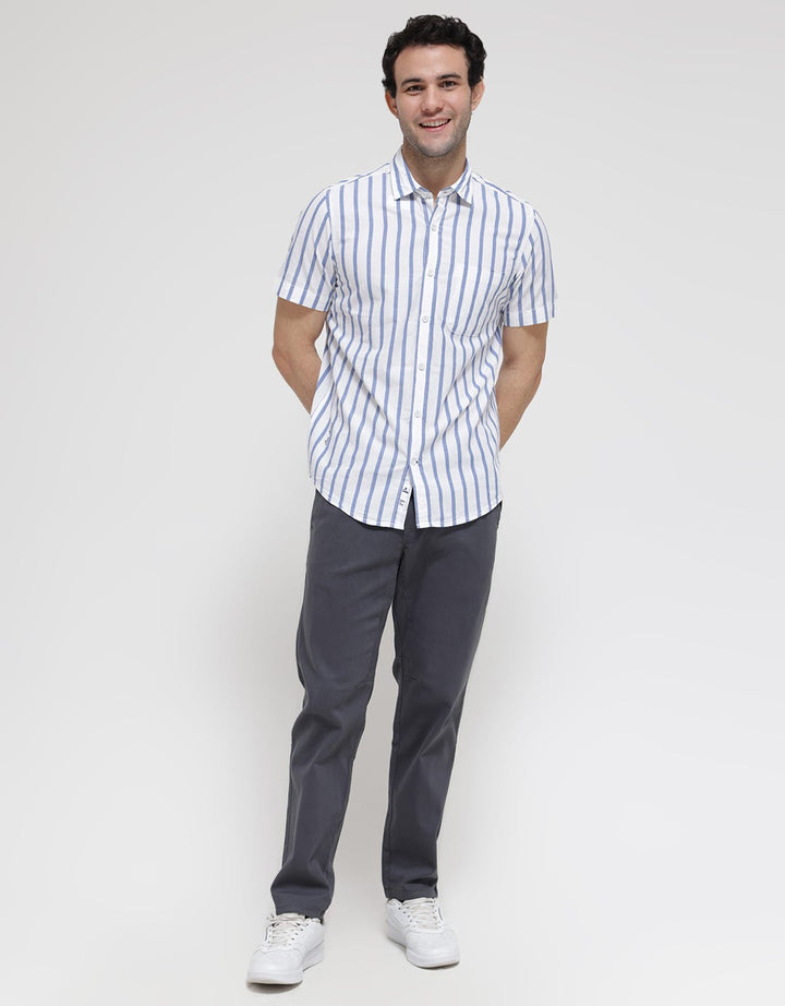 Lois Vertical Stripe Men's Short Shirt