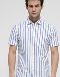 Lois Vertical Stripe Men's Short Shirt