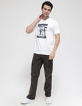 Lois Jeans Print Casual Kaos Pria