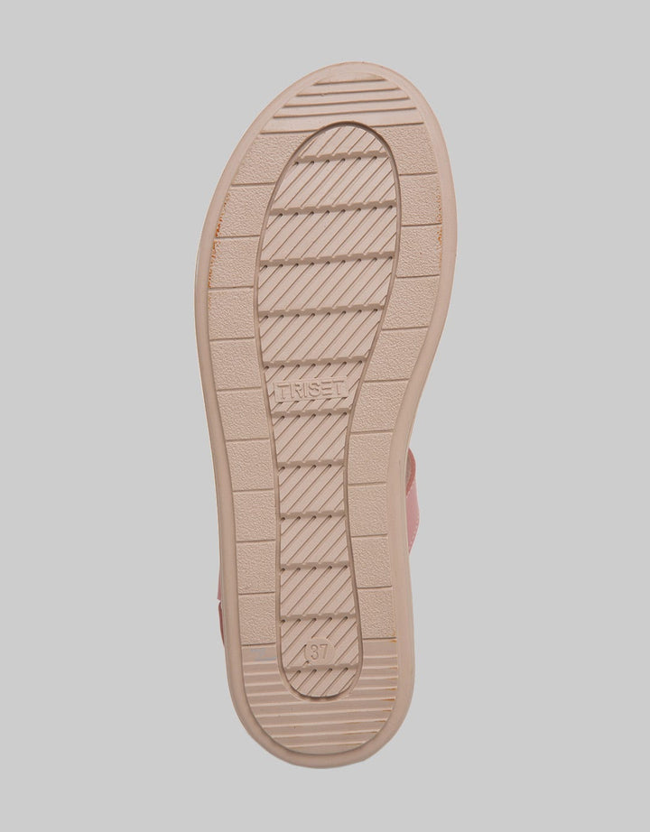 Triset Flat Sandals with Velcro Details