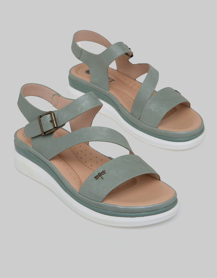 Triset Fashionable Flat Sandals with Velcro Details
