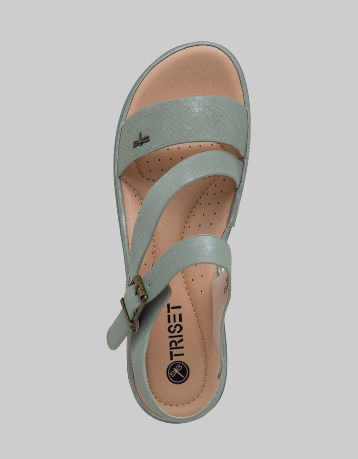 Triset Fashionable Flat Sandals with Velcro Details