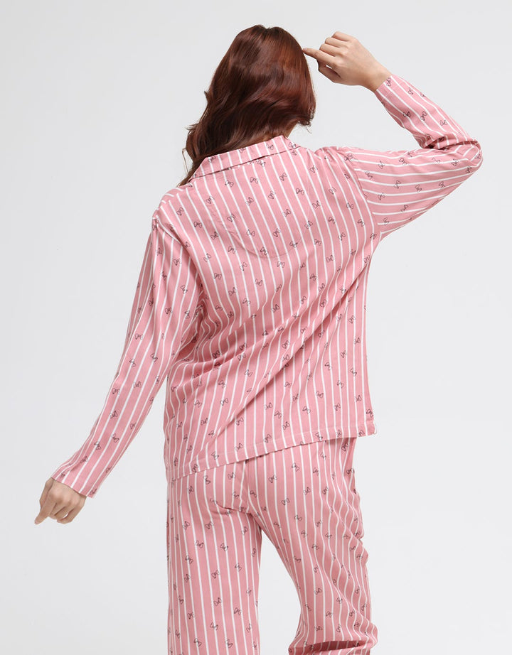 Disney Long Sleeve Pyjama Pants Mickey Ribbon Rayon