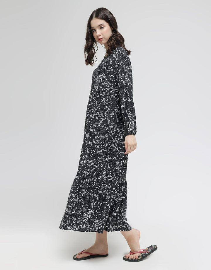 St. Yves Long Sleeve Maxi Dress Fallen Leaves