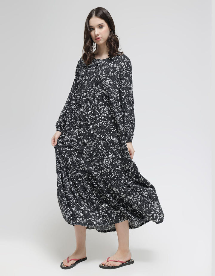 St. Yves Long Sleeve Maxi Dress Fallen Leaves