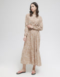 St. Yves Long Sleeve Maxi Dress Fallen Leaves