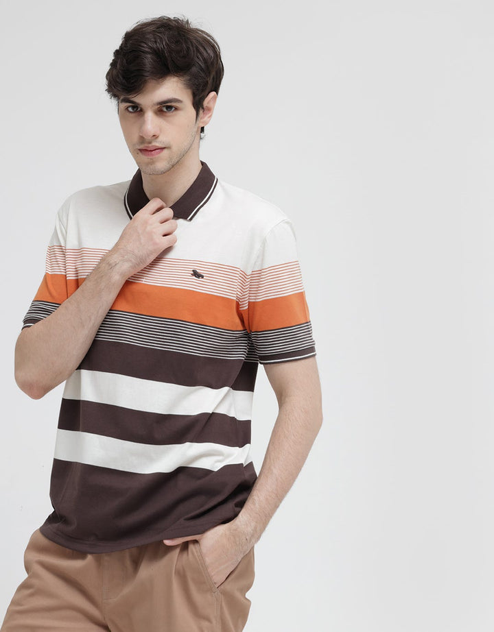 Walrus Multi Color Stripe Polo Shirt