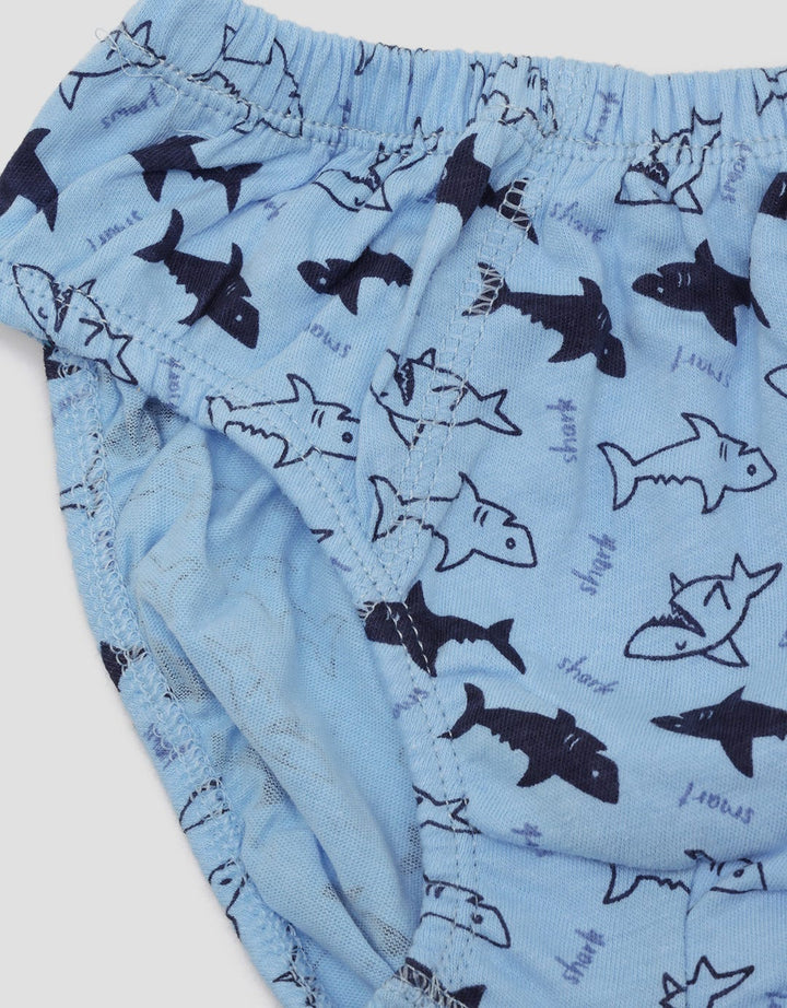 Kidz Too Smart Shark Print Celana Dalam Anak Laki-laki