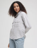 Triset Double Pocket Blouse Wanita