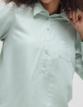 Triset Drwastring Classic Casual Blouse Wanita