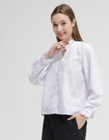 Triset Lace Detail Collar Blouse Wanita