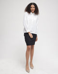 Triset Drwastring Classic Casual Blouse Wanita