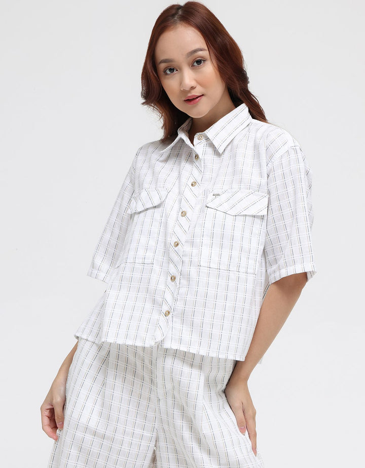 Triset Blouse Short Sleveve Print Stripe