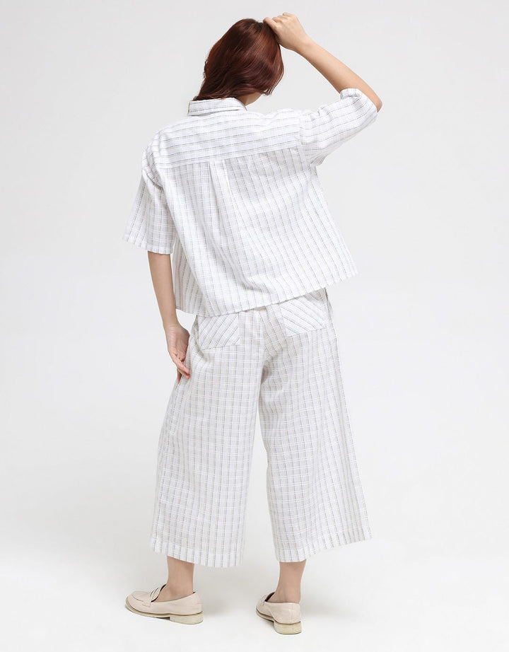 Triset Blouse Short Sleveve Print Stripe