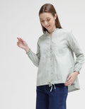 Triset Laces Collar Blouse Wanita