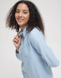Triset Drwastring Classic Casual Blouse Wanita
