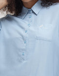 Triset Drwastring Classic Casual Blouse Wanita