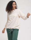 Triset Drwastring Classic Casual Blouse Wanita