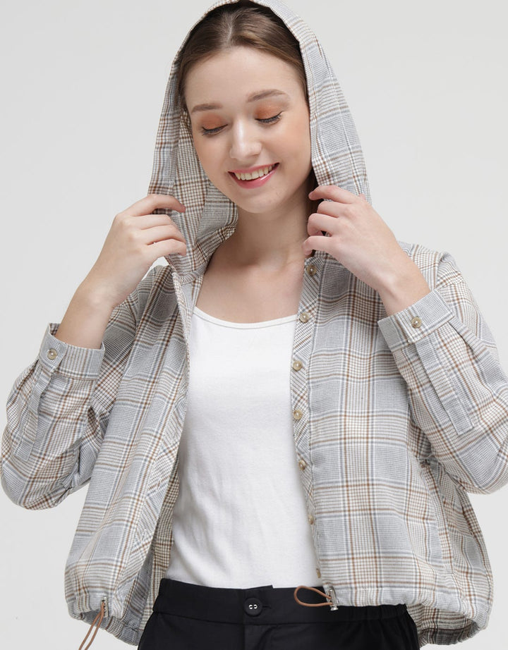 Triset Printed Hoodie Blouse Women