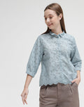 Triset Embro Detail Blouse Wanita