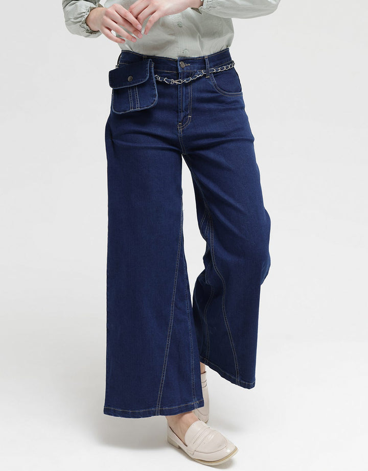 Triset Casual Celana Kulot Denim